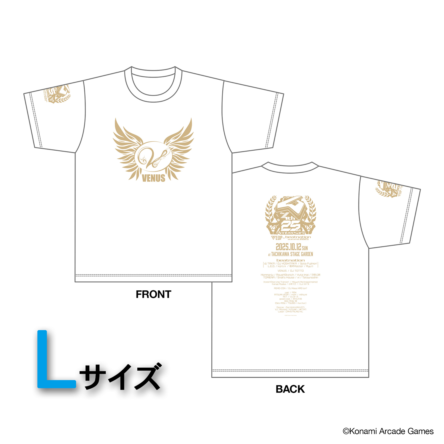 VENUSTシャツ EDP × beatnation summit 2025 ver.(Lサイズ)|デザイン画像