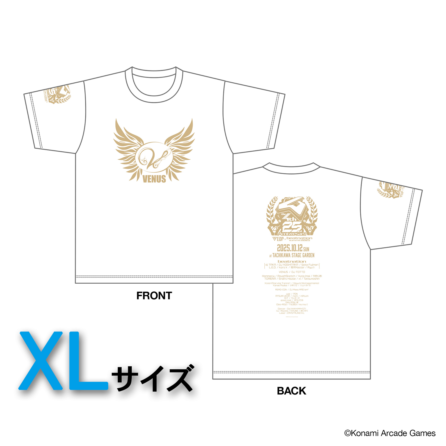 VENUSTシャツ EDP × beatnation summit 2025 ver.(XLサイズ)|デザイン画像