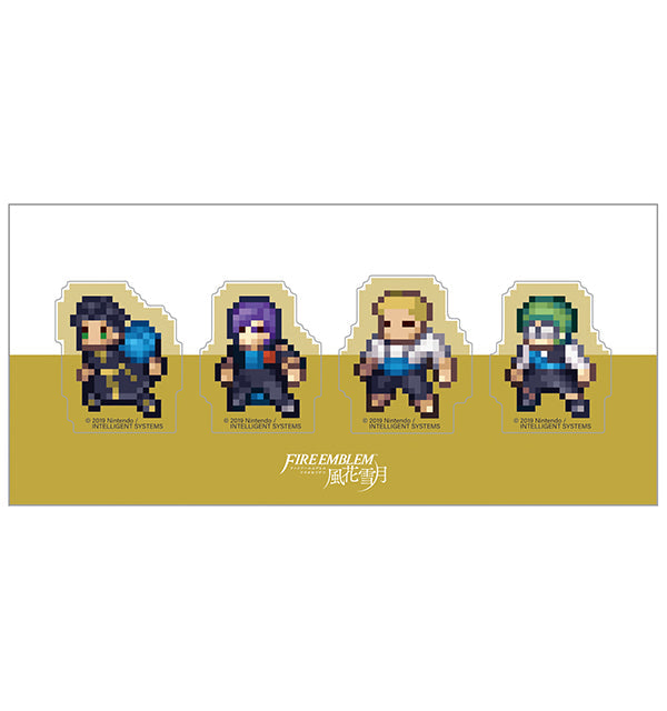 ファイアーエムブレム 風花雪月 クリアクリップ4個セット/金鹿の学級A(クロード、ローレンツ、ラファエル、イグナーツ)