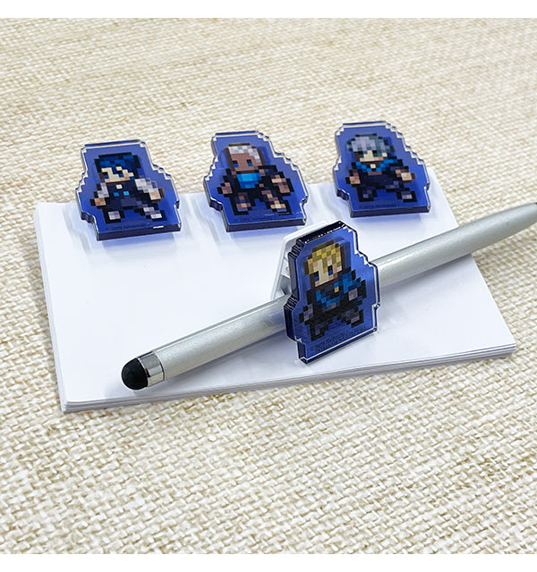 ファイアーエムブレム 風花雪月 クリアクリップ4個セット/青獅子の学級A(ディミトリ、ドゥドゥー、フェリクス、アッシュ)