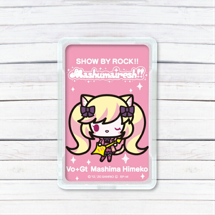 SHOW BY ROCK!! ましゅまいれっしゅ!!　ピーカ+ICカードホルダー マシメヒメコ ⇒ 光る パスケース 定期入れ ICカード suica PASMO 自動改札 コンビニ決済 nanaco WAON 社員証 IDチェック 電子マネー カード決済 LED 非接触型 PIICA サンリオ SB69