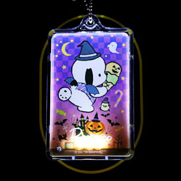 ポチャッコ ハロウィン PIICA (ピーカ) + パスケース ⇒ 光る ICカードホルダー 定期入れ ICカード suica PASMO 自動改札 コンビニ決済 nanaco WAON 社員証 IDチェック 電子マネー カード決済 LED 非接触型 PIICA サンリオ 限定