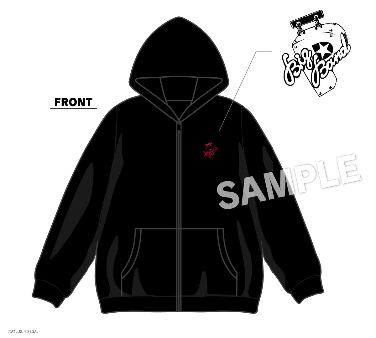 【ペルソナ5 コンサート記念グッズ】ジップパーカー｜前身頃