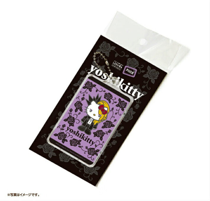 yoshikitty PIICA(ピーカ)+パスケース ⇒ 光る パスケース ICカードホルダー 定期入れ ICカード suica PASMO 自動改札 コンビニ決済 nanaco WAON 社員証 IDチェック 電子マネー カード決済 LED 非接触型 PIICA サンリオ キティ ヨシキティ