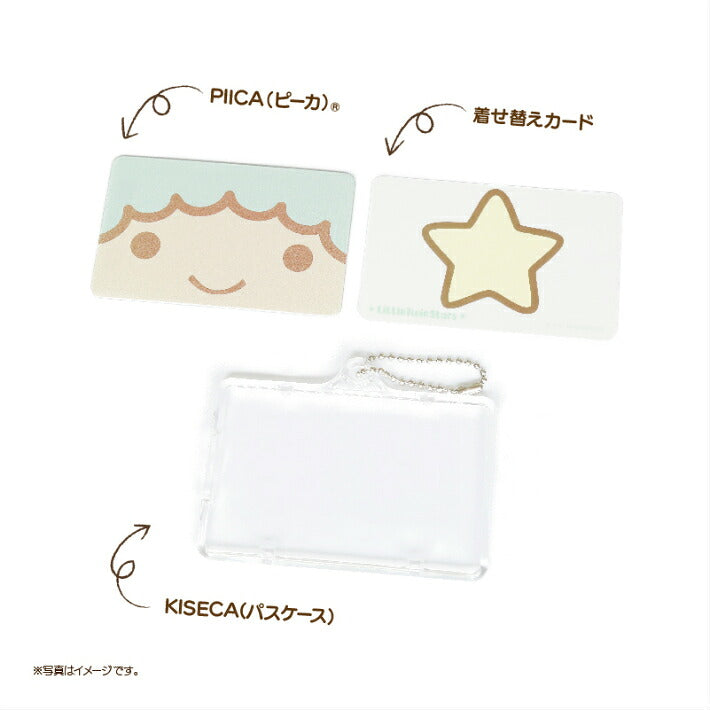 キキ フェイス PIICA (ピーカ)+パスケース（着せ替えカード付き） ⇒ 光る パスケース 定期入れ ICカード suica PASMO 自動改札 コンビニ決済 nanaco WAON 社員証 IDチェック 電子マネー カード決済 LED 非接触型 ピーカ 限定 サンリオ キキララ