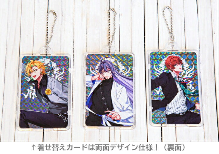 ヒプノシスマイク 麻天狼 神宮寺 寂雷 [ピーカ＋クリアパスケース] 光る パスケース 定期入れ ICカード suica PASMO ICOCA PiTaPa 自動改札 コンビニ決済 nanaco WAON 社員証 IDチェック 電子マネー カード決済 LED Felica MIFARE 非接触型 PIICA ヒプマイ