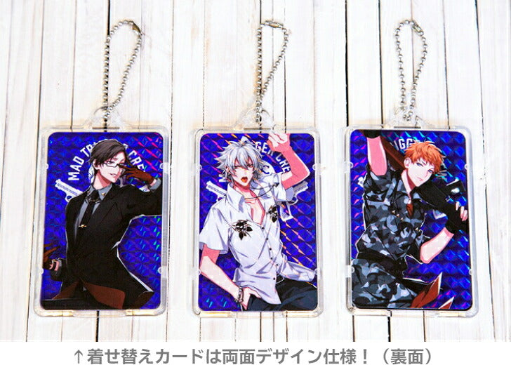 ヒプノシスマイク MAD TRIGGER CREW 碧棺 左馬刻 [ピーカ＋クリアパスケース] ⇒ 光る パスケース 定期入れ ICカード suica PASMO ICOCA PiTaPa 自動改札 コンビニ決済 nanaco WAON 社員証 IDチェック 電子マネー カード決済 LED Felica MIFARE 非接触型 PIICA ヒプマイ