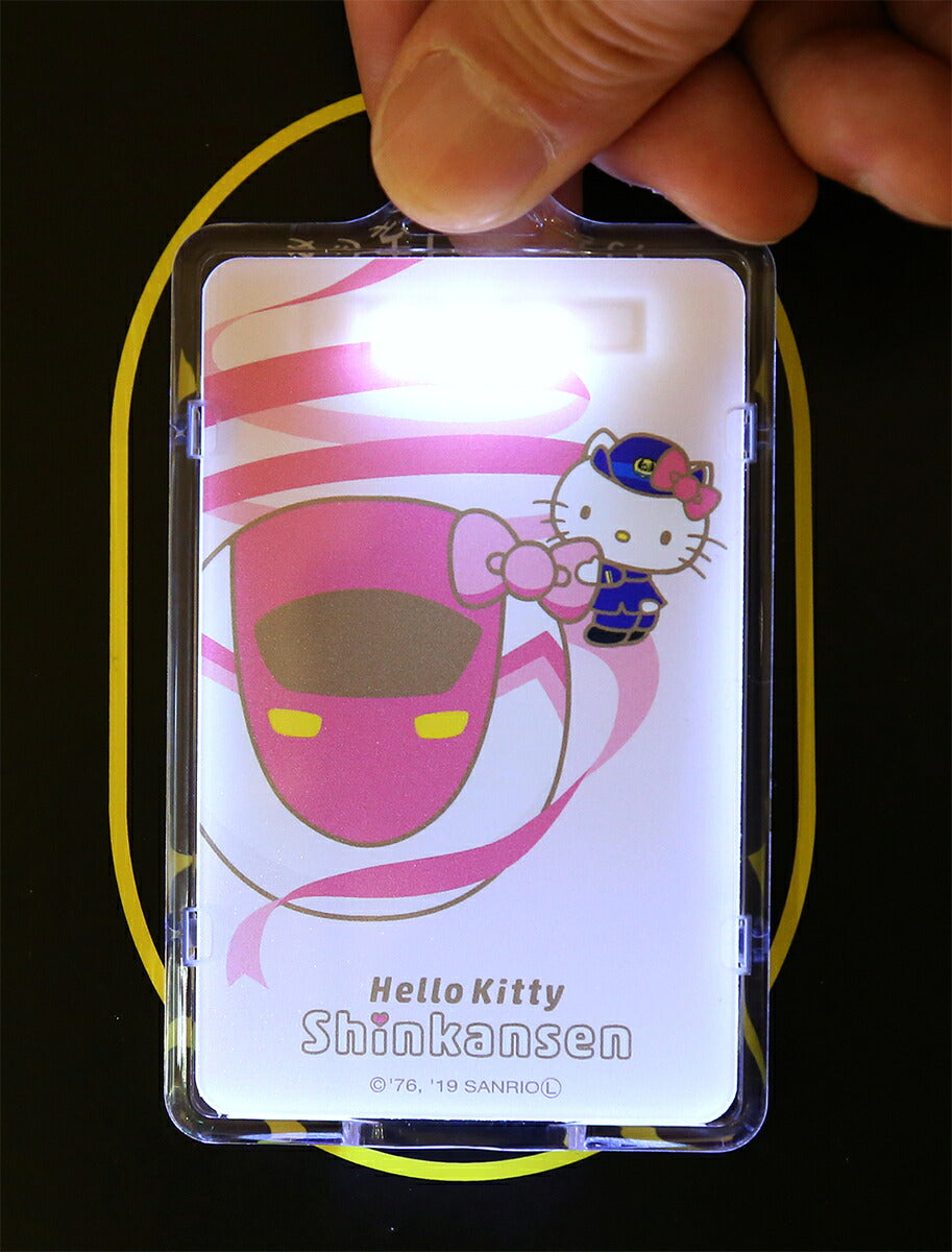 ハローキティ 新幹線 1 PIICA (ピーカ)+パスケース ⇒ 光る パスケース 定期入れ ICカード suica PASMO 自動改札 コンビニ決済 nanaco WAON 社員証 IDチェック 電子マネー カード決済 LED 非接触型 ピーカ 限定 サンリオ