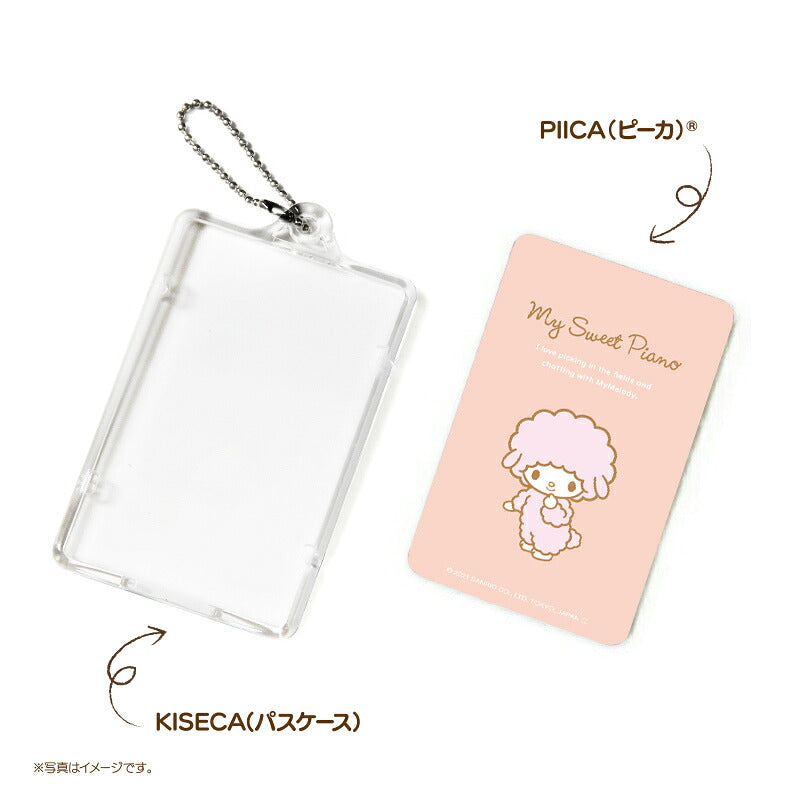 マイスウィートピアノ ピーカ+ICカードホルダー ( クリアパスケース )  Sシリーズ ⇒ 光る パスケース 定期入れ ICカード suica PASMO 自動改札 コンビニ決済 nanaco WAON 社員証 IDチェック 電子マネー カード決済 LED 非接触型 PIICA サンリオ MySweetPiano