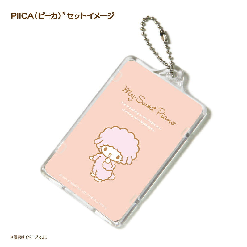 マイスウィートピアノ ピーカ+ICカードホルダー ( クリアパスケース )  Sシリーズ ⇒ 光る パスケース 定期入れ ICカード suica PASMO 自動改札 コンビニ決済 nanaco WAON 社員証 IDチェック 電子マネー カード決済 LED 非接触型 PIICA サンリオ MySweetPiano