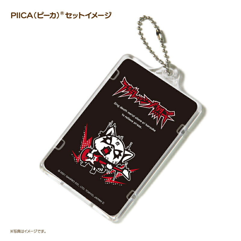 アグレッシブ烈子 ピーカ+ICカードホルダー ( クリアパスケース )  Sシリーズ ⇒ 光る パスケース 定期入れ ICカード suica PASMO 自動改札 コンビニ決済 nanaco WAON 社員証 IDチェック 電子マネー カード決済 LED 非接触型 PIICA サンリオ レッサーパンダ