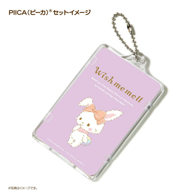 ウィッシュミーメル ピーカ+ICカードホルダー ( クリアパスケース )  Sシリーズ ⇒ 光る パスケース 定期入れ ICカード suica PASMO 自動改札 コンビニ決済 nanaco WAON 社員証 IDチェック 電子マネー カード決済 LED 非接触型 PIICA サンリオ Wishmemell