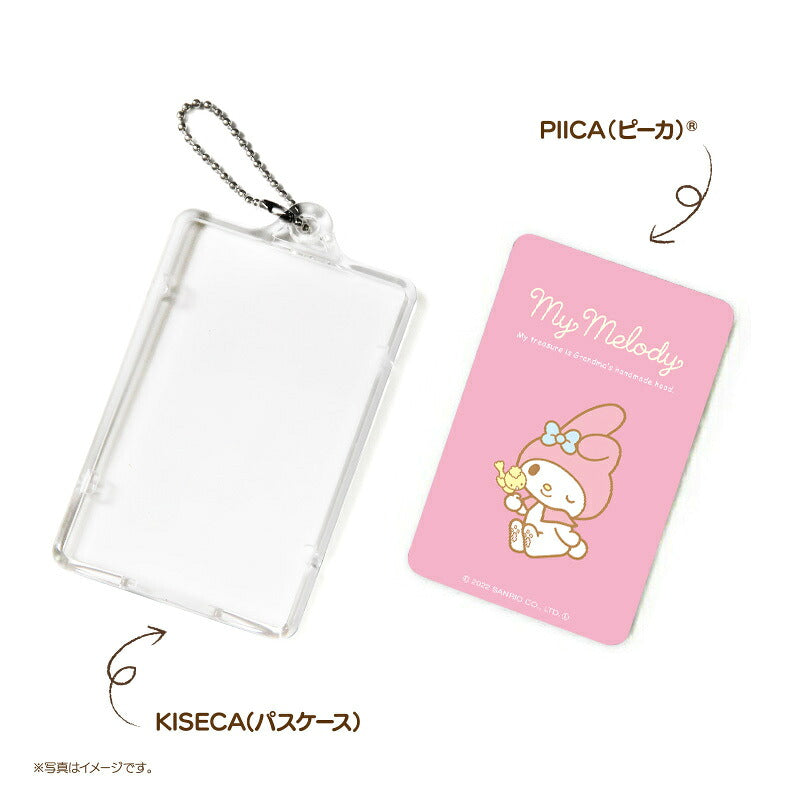 マイメロディ ウインク ピーカ+ICカードホルダー サンリオキャラクターズピーカSシリーズ  ⇒ LED内蔵 光るパスケース 定期入れ 非接触型 ICカード 交通系ICカード 社員証 IDカード 電子マネーカード PIICA