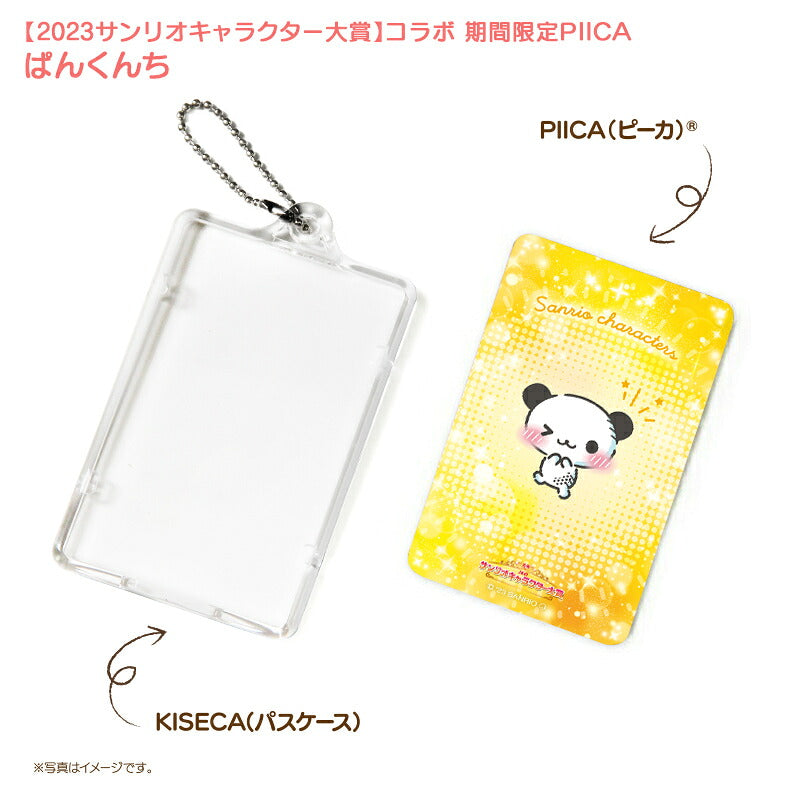 ぱんくんち ピーカ+ICカードホルダー サンリオキャラクター大賞2023コラボ限定版⇒ LED内蔵 光るパスケース クリアパスケース 定期入れ 非接触型 ICカード 交通系ICカード 社員証 IDカード 電子マネーカード PIICA サンリオ