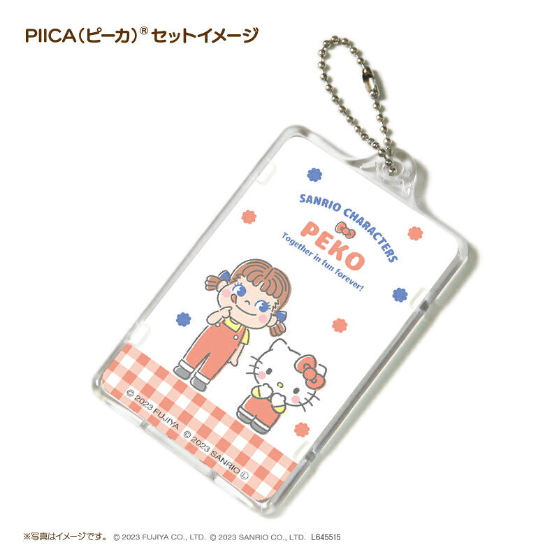 PEKO×サンリオキャラクターズ ［ハローキティ］ ピーカ? ICカードホルダー⇒  LED内蔵 光るパスケース 定期入れ 非接触型 ICカード 交通系ICカード 社員証 IDカード 電子マネーカード ICカードホルダー PEKO ペコちゃん ハローキティ