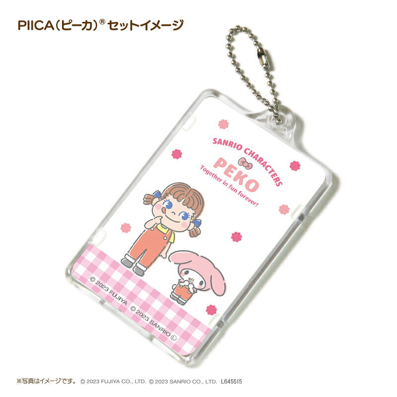 PEKO×サンリオキャラクターズ ［マイメロディ］ ピーカ? ICカードホルダー⇒  LED内蔵 光るパスケース 定期入れ 非接触型 ICカード 交通系ICカード 社員証 IDカード 電子マネーカード ICカードホルダー PEKO ペコちゃん マイメロディ サンリオ