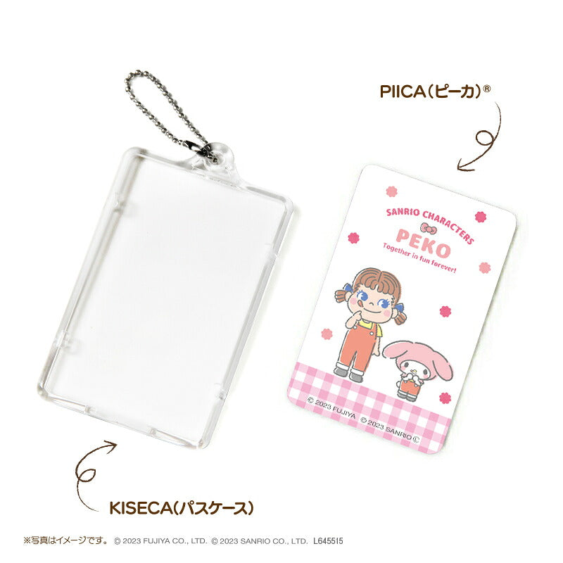 PEKO×サンリオキャラクターズ ［マイメロディ］ ピーカ? ICカードホルダー⇒  LED内蔵 光るパスケース 定期入れ 非接触型 ICカード 交通系ICカード 社員証 IDカード 電子マネーカード ICカードホルダー PEKO ペコちゃん マイメロディ サンリオ