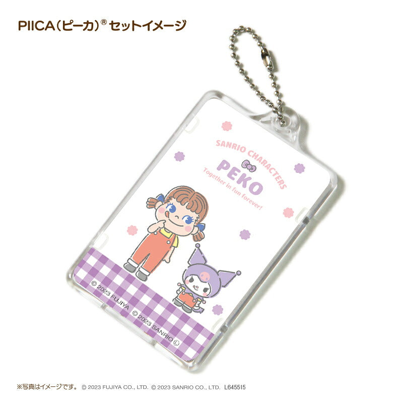 PEKO×サンリオキャラクターズ ［クロミ］ ピーカ? ICカードホルダー⇒  LED内蔵 光るパスケース 定期入れ 非接触型 ICカード 交通系ICカード 社員証 IDカード 電子マネーカード ICカードホルダー PEKO ペコちゃん クロミ サンリオ