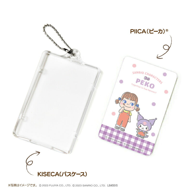 PEKO×サンリオキャラクターズ ［クロミ］ ピーカ? ICカードホルダー⇒  LED内蔵 光るパスケース 定期入れ 非接触型 ICカード 交通系ICカード 社員証 IDカード 電子マネーカード ICカードホルダー PEKO ペコちゃん クロミ サンリオ