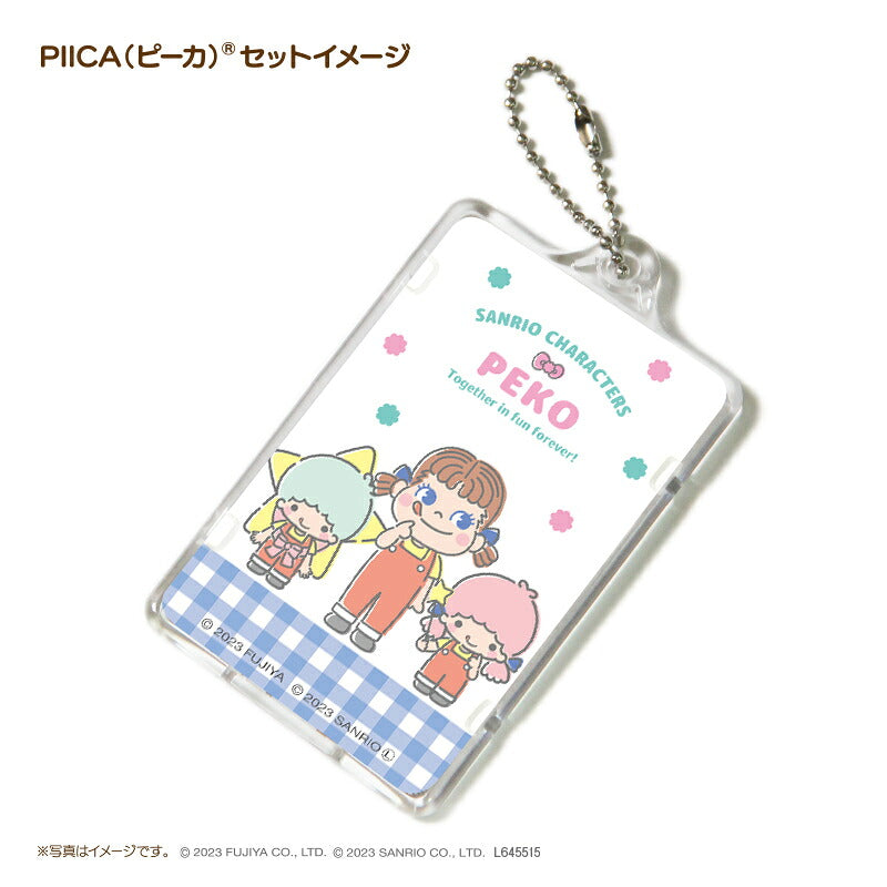 PEKO×サンリオキャラクターズ ［リトルツインスターズ］ ピーカ? ICカードホルダー⇒  LED内蔵 光るパスケース 定期入れ 非接触型 ICカード 交通系ICカード 社員証 IDカード 電子マネーカード ICカードホルダー PEKO ペコちゃん サンリオ