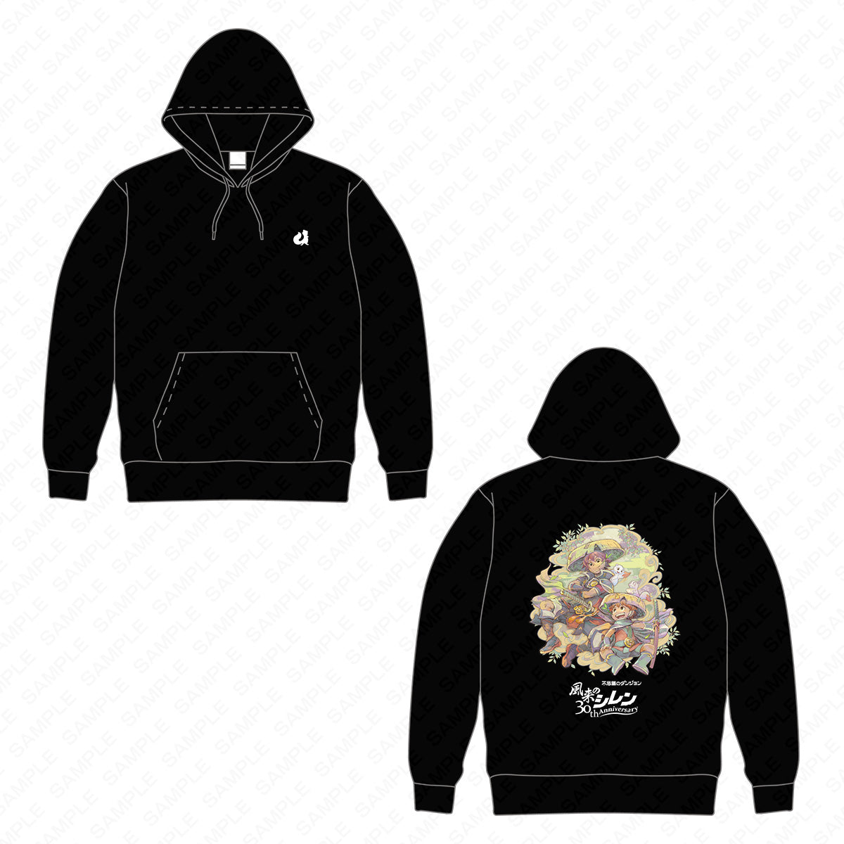 【不思議のダンジョンストア】風来のシレン 30周年記念パーカー｜前身頃・後身頃
